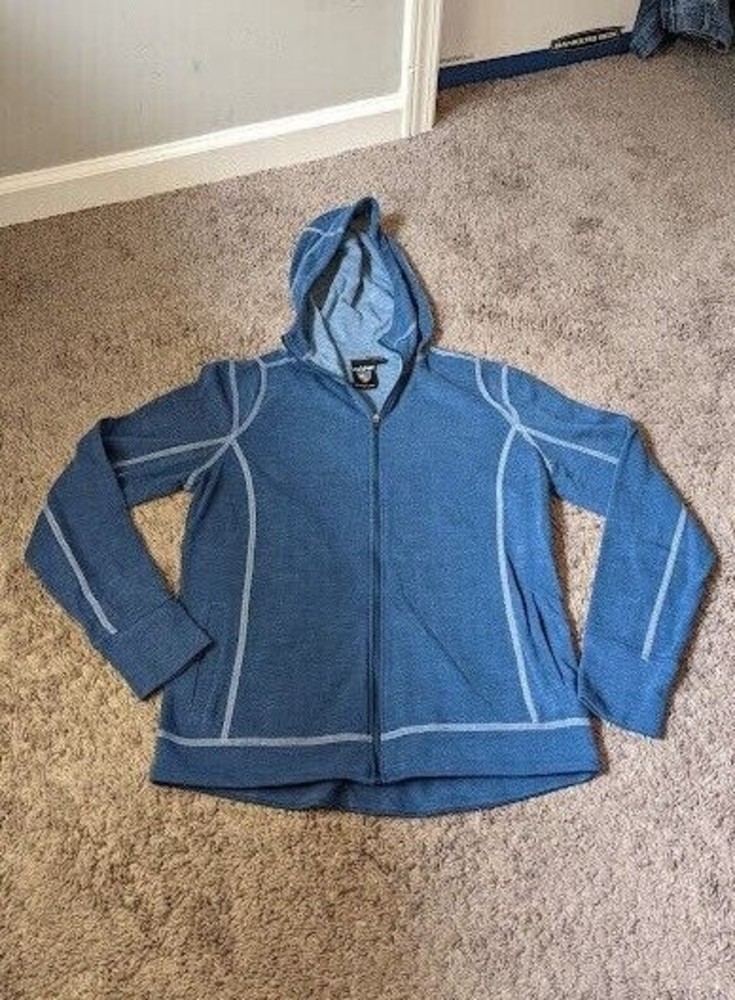 Kuhl Seaport Blue Stargazer Full Zip Hoodie Women Small